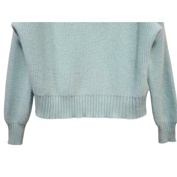 Sunny Cashmere Ice Blue V-Neck Sweater - Picture 5 of 12